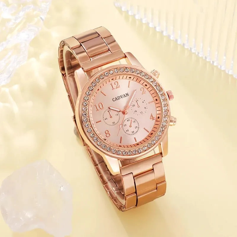 6PCS Rose Gold Luxury Watch