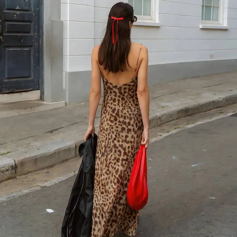 Vintage Leopard Print Dress