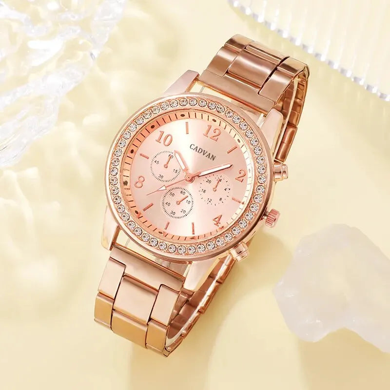 6PCS Rose Gold Luxury Watch